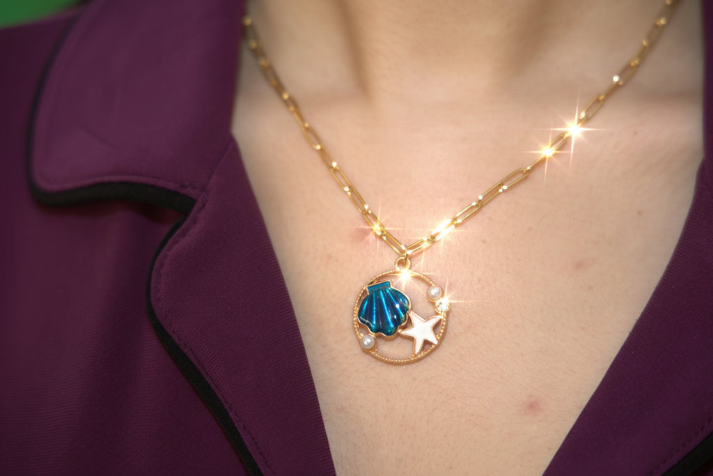 charm of feather - Necklace set with Bracelet