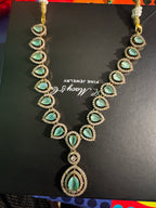 Sea green necklace and ear-rings