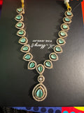 Sea green necklace and ear-rings