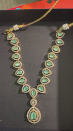 Sea green necklace and ear-rings